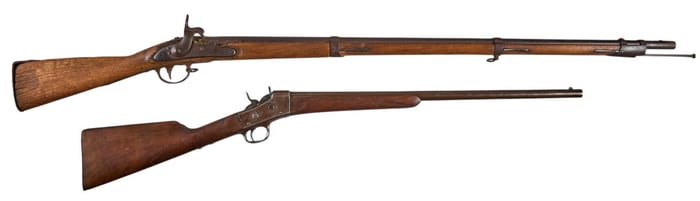 US M1816 Percussion Rifle & E. Remington & Sons Rolling Block Shotgun
