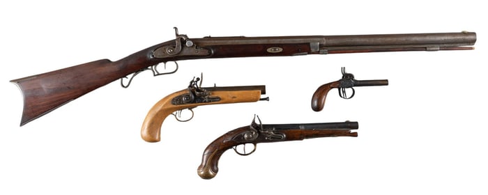 Lot of 4 Percussion and Flintlock Arms