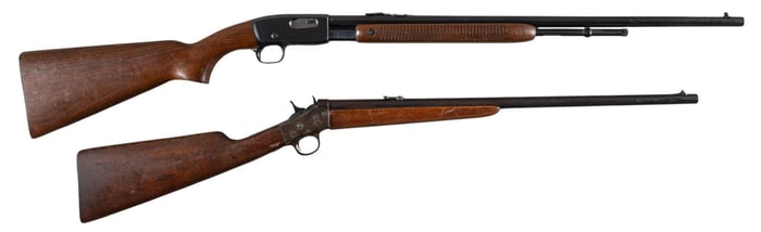 Pair Remington Fieldmaster Model 121 and Remington Model 4 Rifles