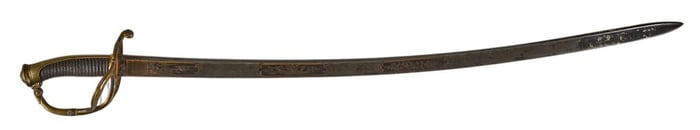 Peter Kull Swiss M1842/52 Gilt Etched Cavalry Officers Saber