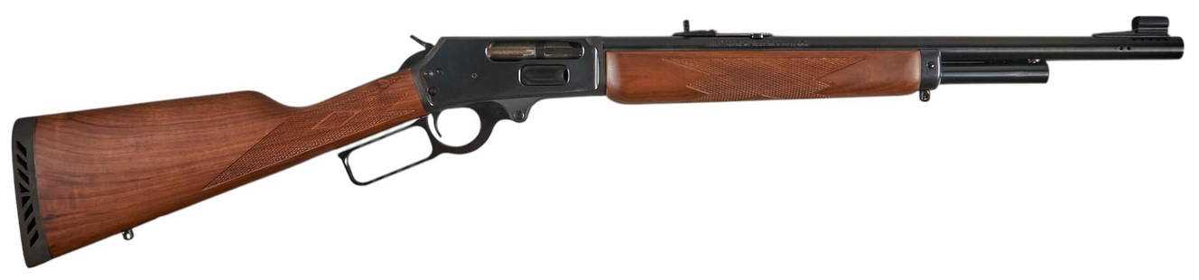 Marlin Model 1895G 45-70 Gov't Lever Action Rifle: Serial: 00086037 Manufacturer: Marlin Model: 1895G Caliber: 45-70 Gov't Barrel length: 18 in. OAL: 36.5 in. Condition: Very good; stock & forend have very light wear & handling marks; ported barrel,