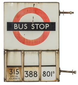 Vintage Bus Stop Sign