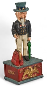 Vintage Iron Uncle Sam Bank