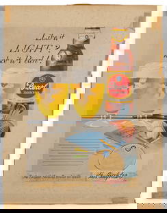 Advertising Art, "Like it Light? Make it Pearl": Vintage advertisement design for Pearl Beer, original gouache painting on artist board, not framed, in matimage: 20 x 14 in., board: 25.5 x 20 in.Provenance: From the collection of noted