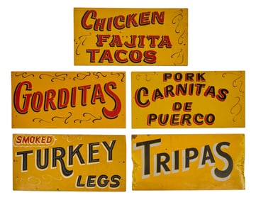 (5) Painted Vendor Signs
