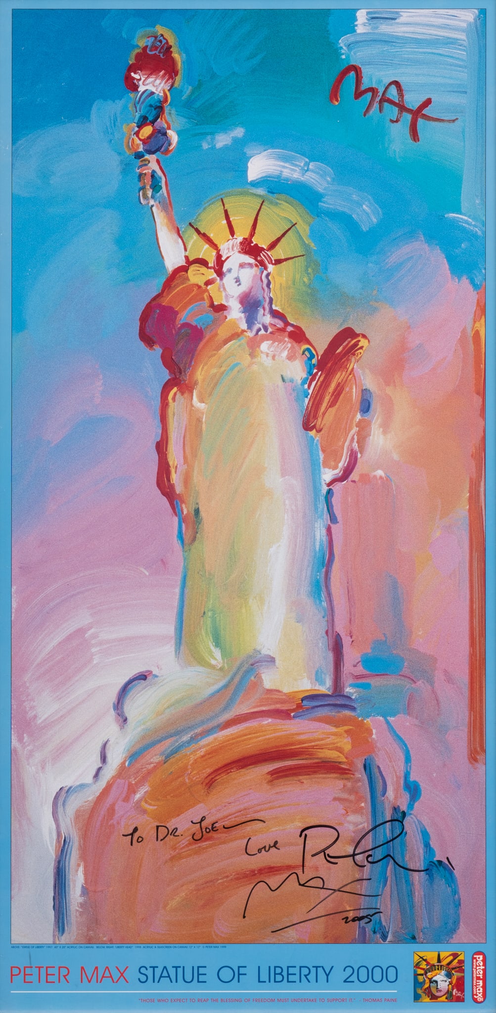 Peter Max, Statue of Liberty Signed Poster (1 of 7)