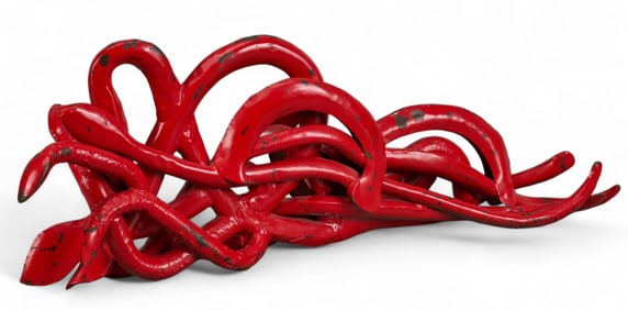 Enrique Zavala Aguilar, Painted Red Snake Bronze