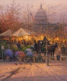 G. Harvey, "Vendors on the Avenue" Giclee
