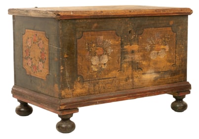 Antique Painted Wedding Chest