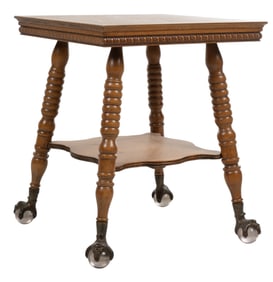 Tiered Table with Ball & Claw Feet