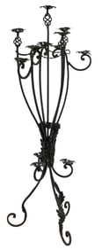 Wrought Iron Seven-Light Candelabrum