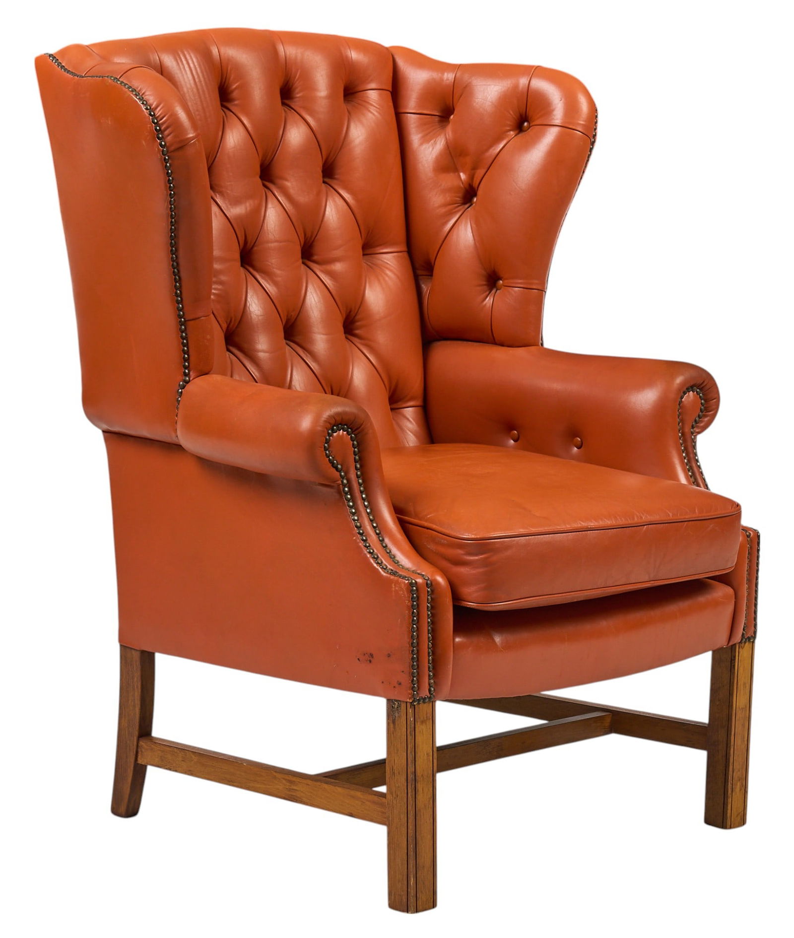 Leather Tufted Wingback Armchair (1 of 5)