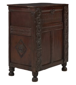 Antique Carved Oak Cabinet