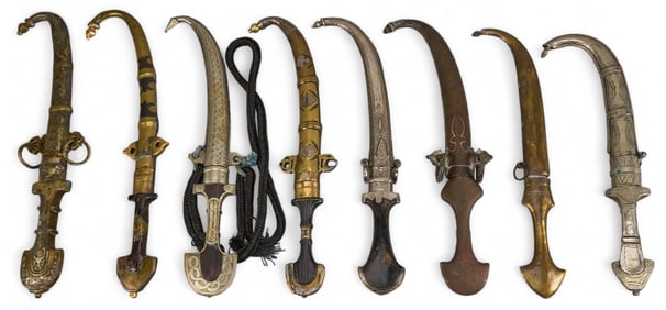 Collection of Eight Jambiya Daggers