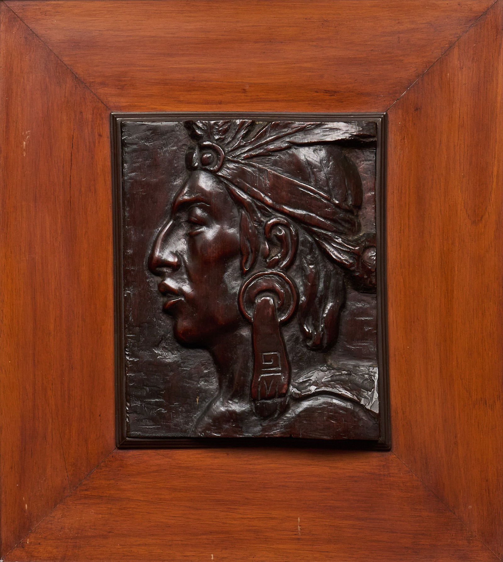 Leandro Izaguirre, Relief Sculpture of Cuauhtemoc (1 of 4)