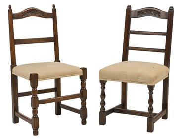 Pair of Turned Wooden Chairs