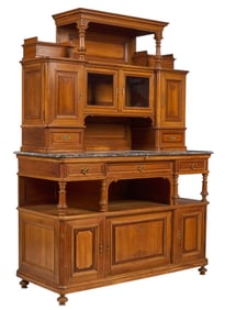 Antique Marble Top Buffet