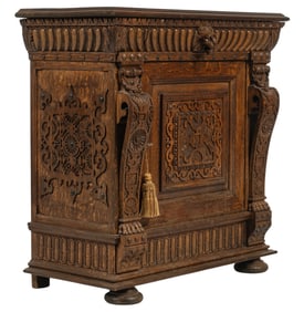 Carved Oak Cabinet