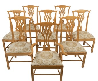 (8) Chippendale Style Chairs