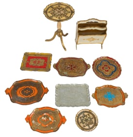 (10) Vintage Florentine Items