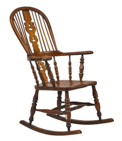 English Spindle Back Rocking Chair