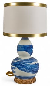 Blue & White Gourd Table Lamp