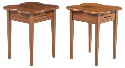 Pair of Clover-Top Side Tables