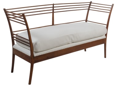 Antique English Slat Back Settee