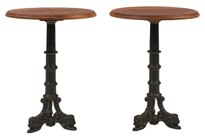 Pair of Cast Iron Pub Tables