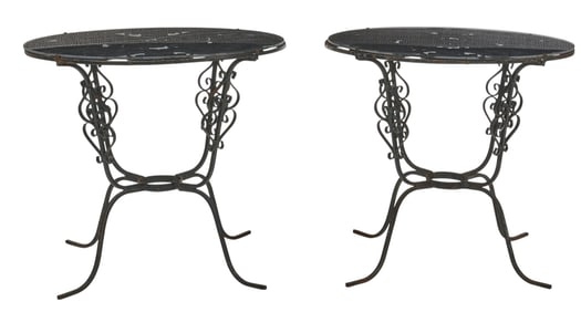Pair of Wrought Iron Side Tables