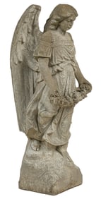 Concrete Angel Sculpture
