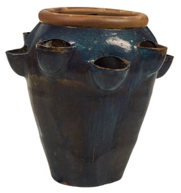 Monumental Glazed Ceramic Planter
