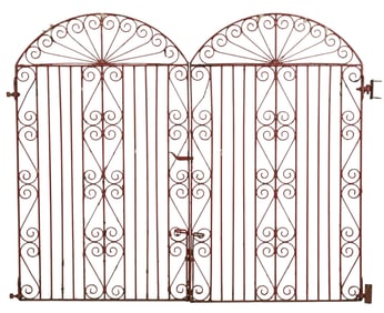 Pair of Painted Wrought Iron Gates