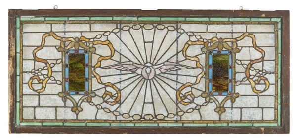 Dove Motif Stained Glass Window