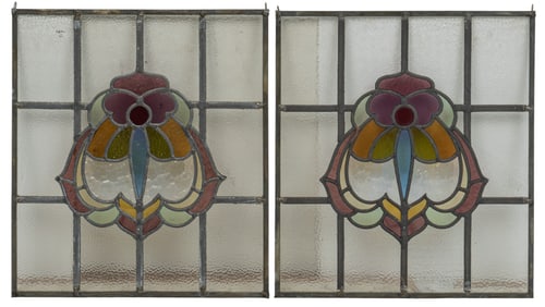 (2) Stained Glass Panels