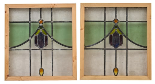 Pair of Stained Glass Windows