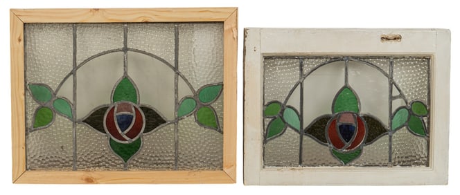 Pair of Stained Glass Window
