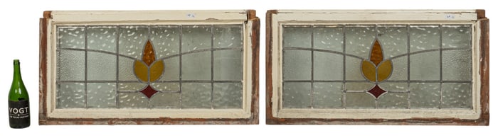 Pair of Stained Glass Windows