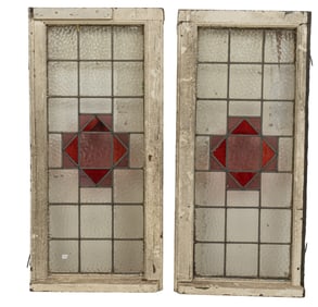 Pair of Stained Glass Windows