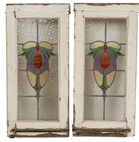 Pair of Stained Glass Windows