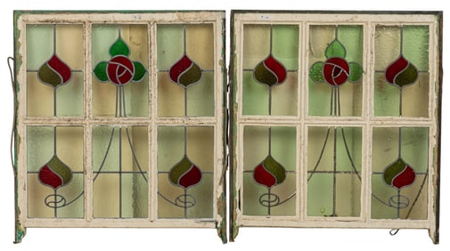 Pair of Stained Glass Windows