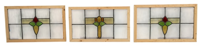 Set of (3) Stained Glass Windows