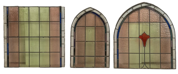 (3) Stained Glass Panels