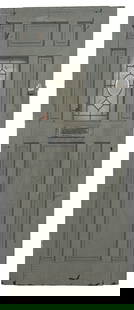 Architectural Door: Architectural door with leaded glass window height 80 in. x width 32 in. x depth 1.75 in.