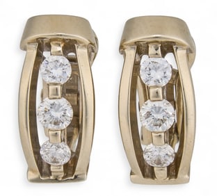 18K White Gold Diamond Earrings