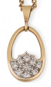 14K Diamond Pendant Necklace