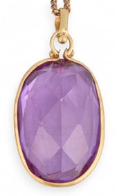 14K Gemstone Pendant Necklace