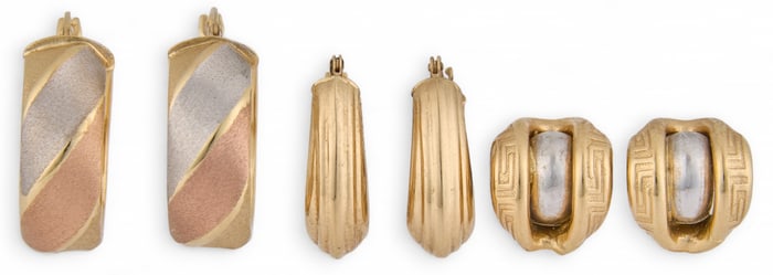 (3) 14K Pairs of Earrings