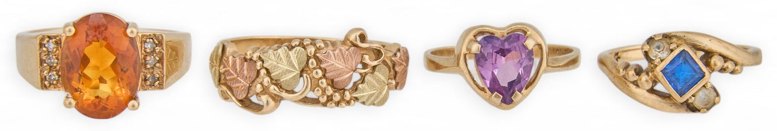 (4) 10K Gemstone Rings (1 of 7)