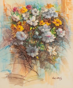 Jose Vives-Atsara, "Flowers", 1980